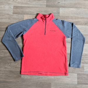 Columbia Colorblock Youth Kids Half zip Fleece Pullover Size Large